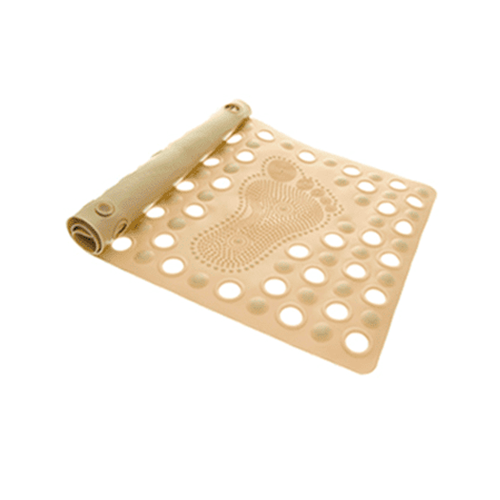 ALFOMBRA P/BAÑO TPE BATHMAT 67X38CM (N21-05202) AQUA/CREMA
