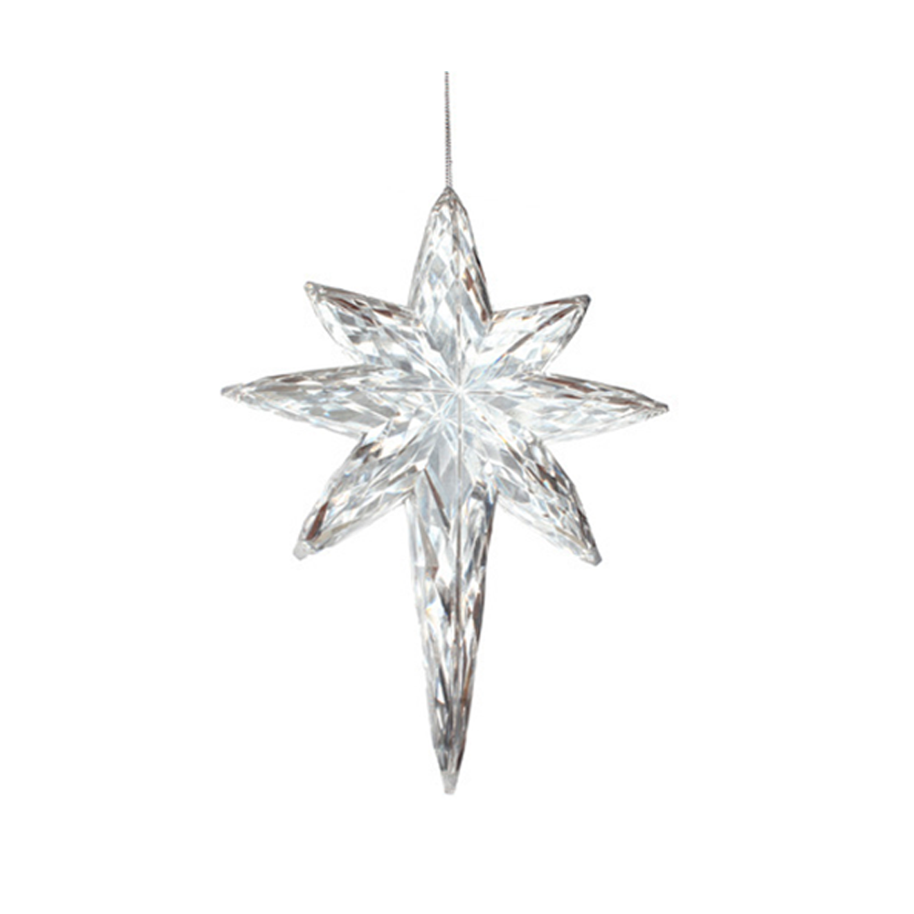 ADORNO OCTAGRAMA 20CM  (831-2787-711702L) TRANSPARENTE