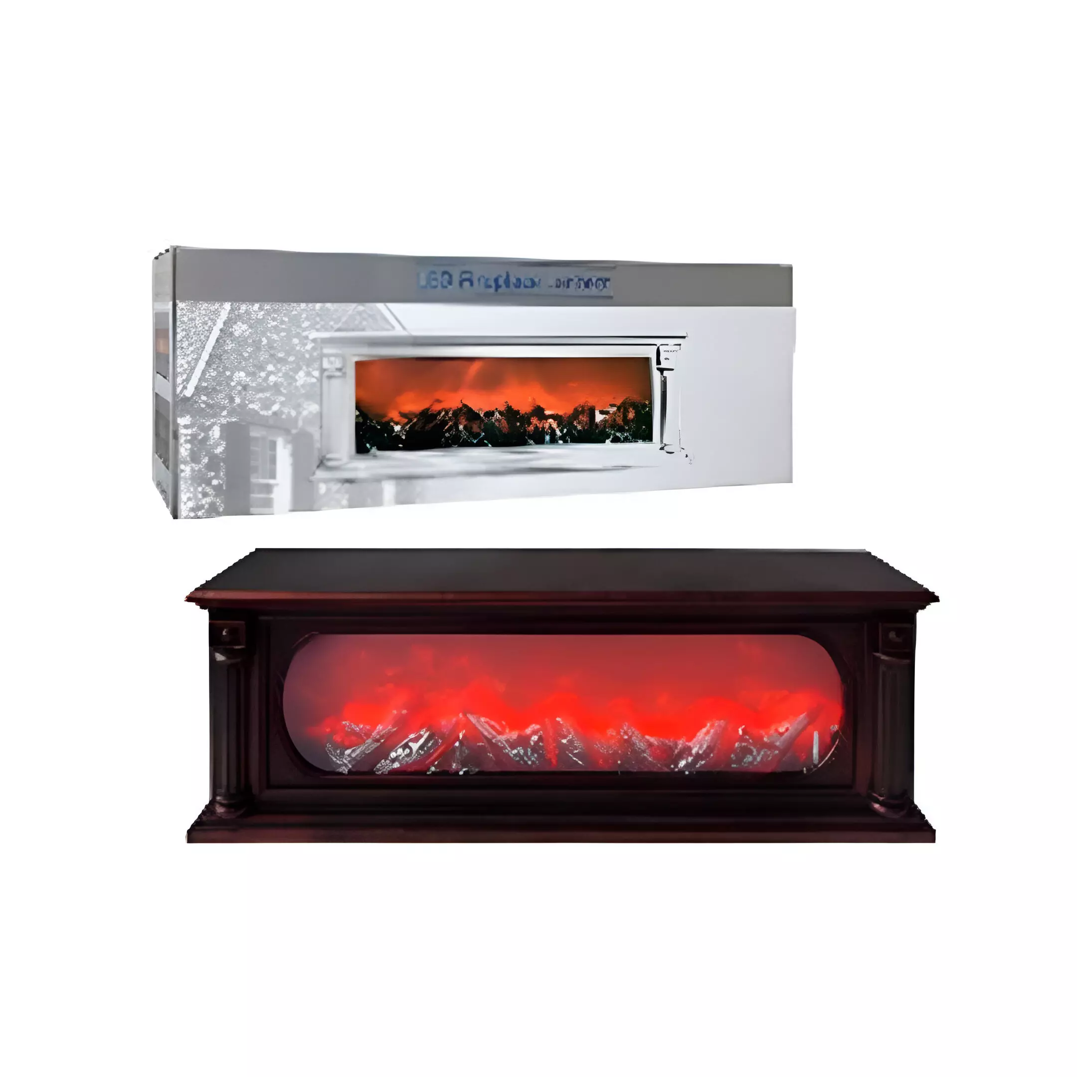 LAMPARA DECORATIVA (CHIMENEA) 63.2X12X21.7CM 606-2404394 CHOCOLATE