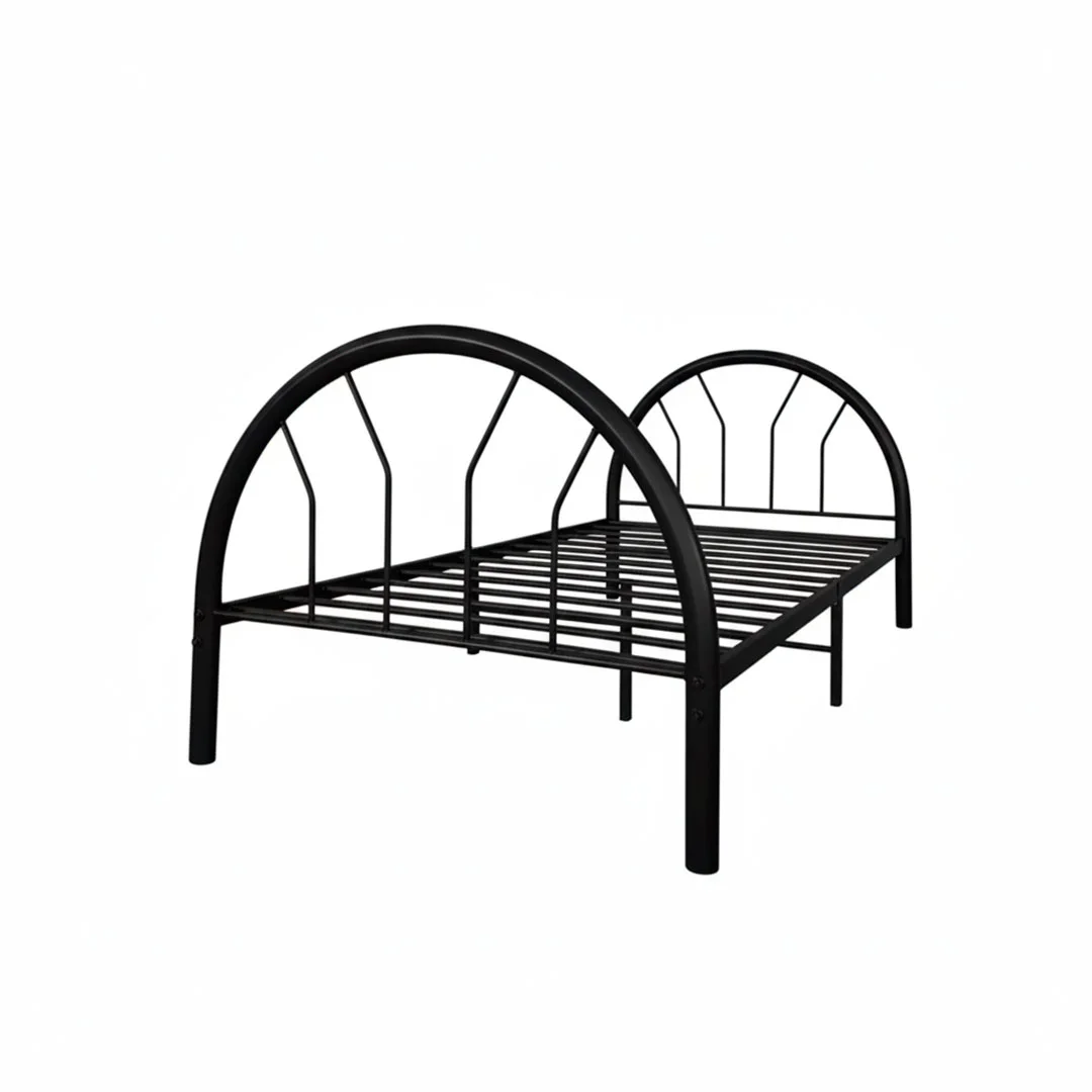 CAMA TUBULAR TWIN COLOR NEGRO MATE-P1985-0010