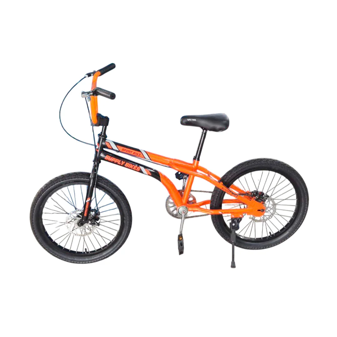 BICICLETA RIN 20 CROSS NARANJA/NEGRO BMX SUPPLY