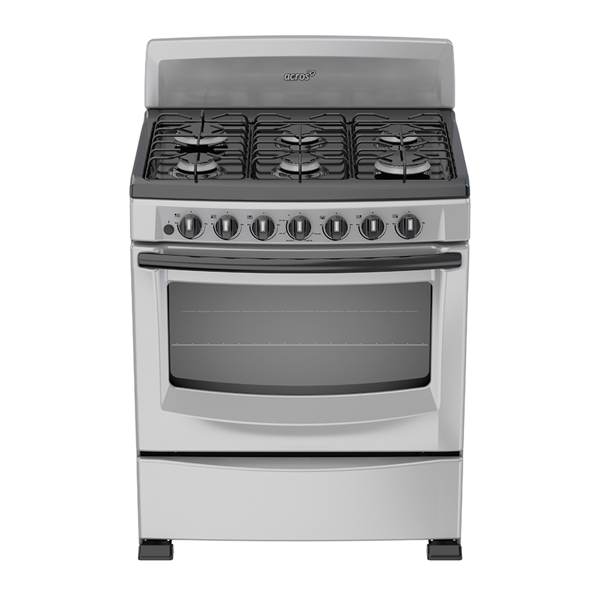 COCINA 30" PISO ACROS LAF5431D00 A GAS 6 QUEMADORES ACERO